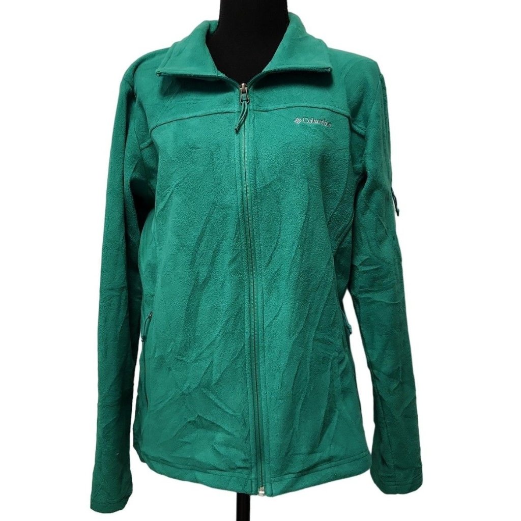 Columbia Sportswear Womens Seafoam Green Polyester Long Sleeve Jacket Size Large